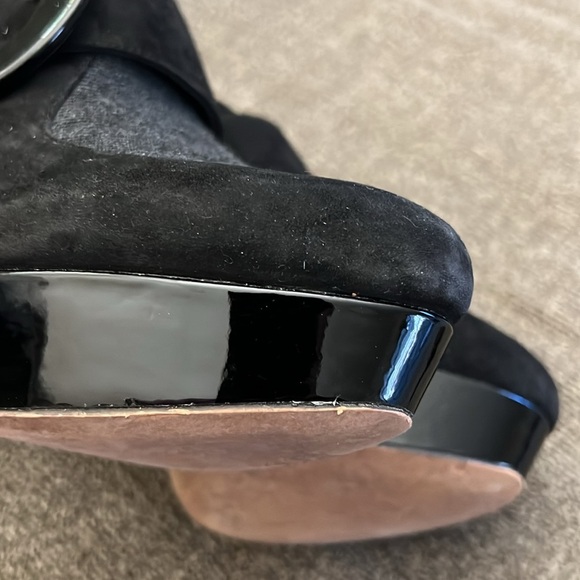 PACO GIL BLACK SUEDE, PATENT, TEXTILE BOOTIE SHOES SIZE 8 - Picture 9 of 13